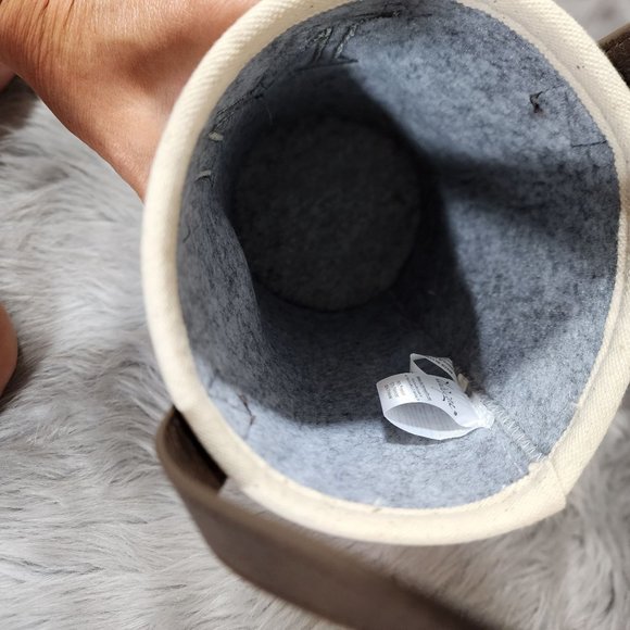 Thirty One monogram M felt wine and gift cylinder bag with faux leather strap - Picture 3 of 7